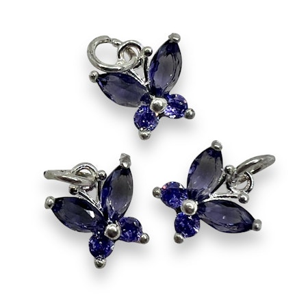 14K Gullforgylt sommerfugl charm