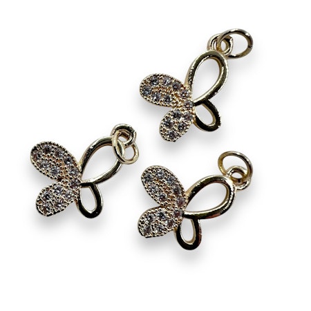 14K Gullforgylt sommerfugl charm