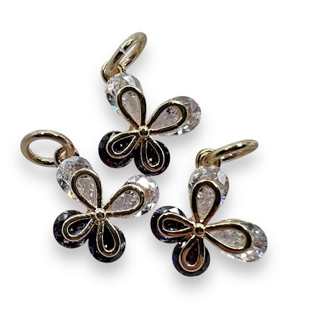 14K Gullforgylt sommerfugl charm