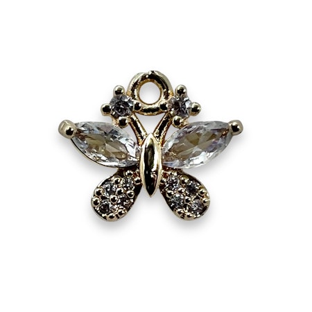 14K Gullforgylt sommerfugl charm