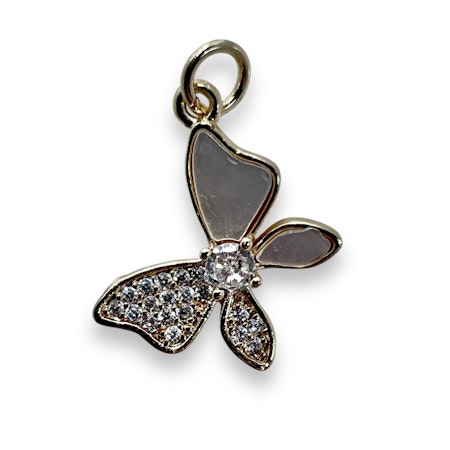 14K Gullforgylt sommerfugl charm