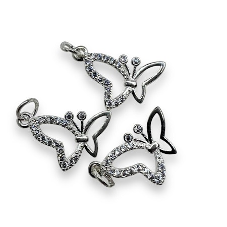 14K Gullforgylt sommerfugl charm