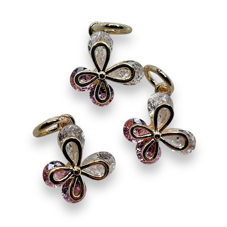 14K Gullforgylt sommerfugl charm