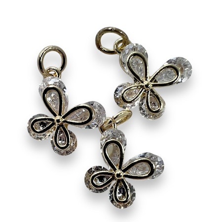 14K Gullforgylt sommerfugl charm