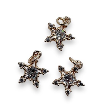 14K Gullforgylt stjerne charm