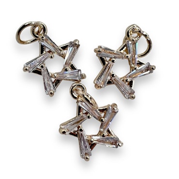14K Gullforgylt stjerne charm