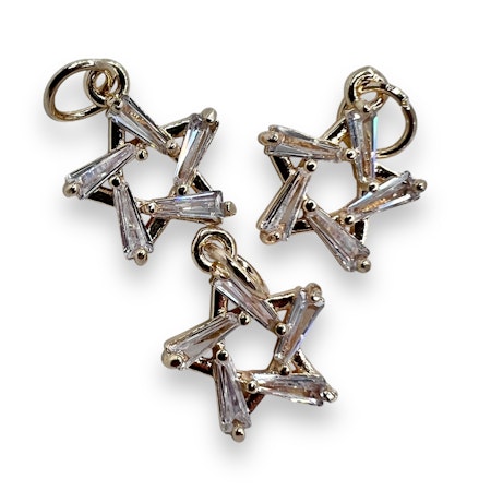 14K Gullforgylt stjerne charm