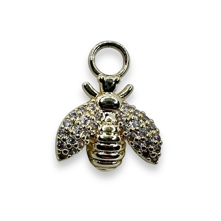 14K Gullforgylt bie charm