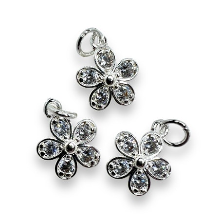 14K Gullforgylt blomster charm