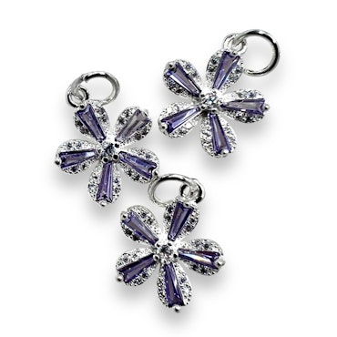 14K Gullforgylt blomster charm
