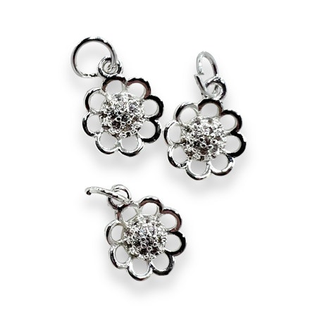 14K Gullforgylt blomster charm