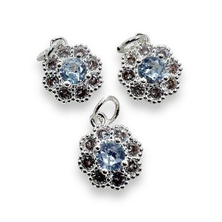 14K Gullforgylt blomster charm