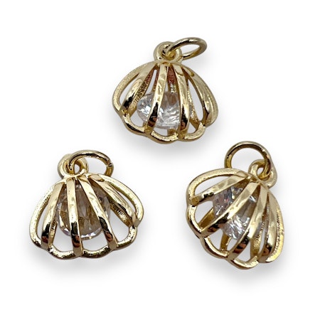 14K Gullforgylt Skjell charm