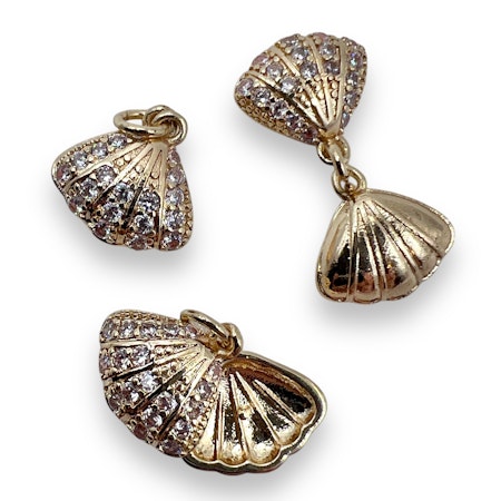 14K Gullforgylt Skjell charm