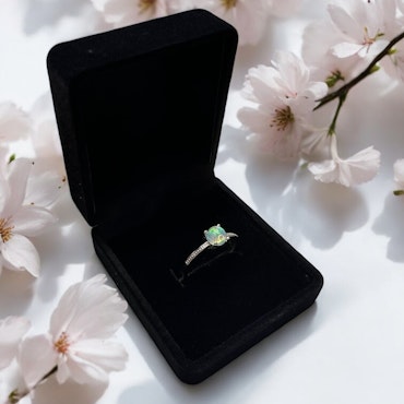 S925 Sølvring med Opal