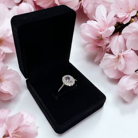 S925 Sølvring med Amethyst