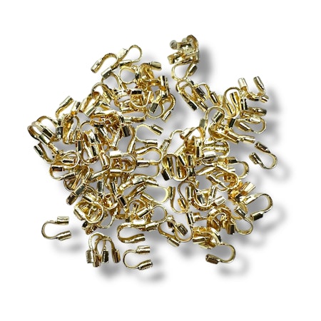 100stk Tråd/wire beskyttelse 3x4mm Gull