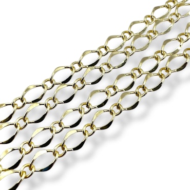 14K Gullforgylt kjede 100cm