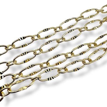 14K Gullforgylt kjede 50cm