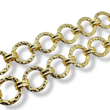 14K Gullforgylt kjede 50cm