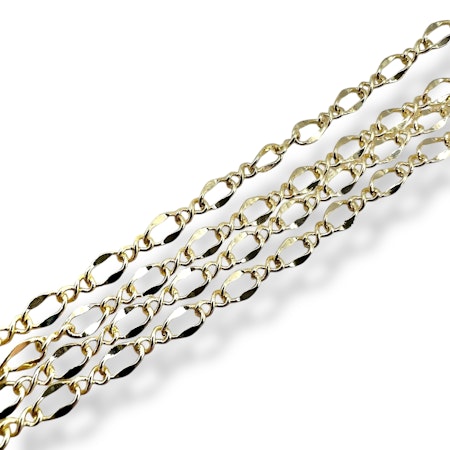 14K Gullforgylt kjede 100cm