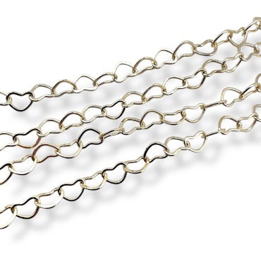 14K Gullforgylt kjede 100cm