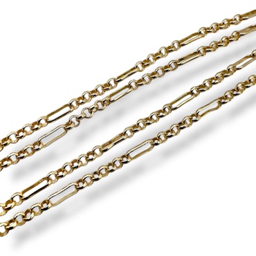 14K Gullforgylt kjede 100cm