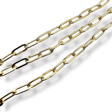 14K Gullforgylt kjede 100cm