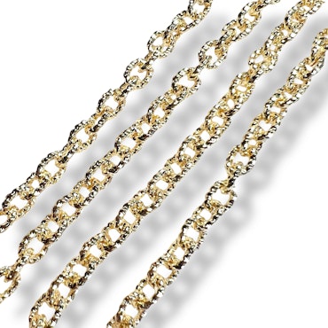 14K Gullforgylt kjede 100cm