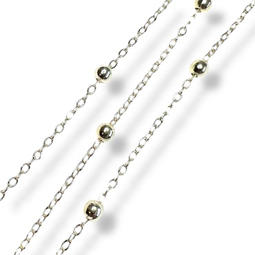 14K Gullforgylt kjede 50/100cm