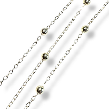 14K Gullforgylt kjede 50/100cm