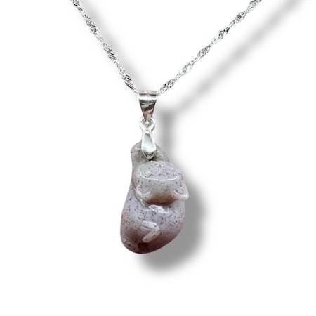 Alashan Agate med S925 Sølv anheng.