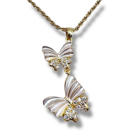 14K Gullforgylt sommerfugl anheng