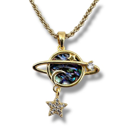 14K Gullforgylt planet anheng