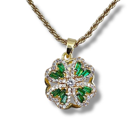 14K Gullforgylt kløver anheng