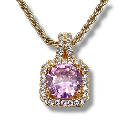14K Gullforgylt rosa anheng