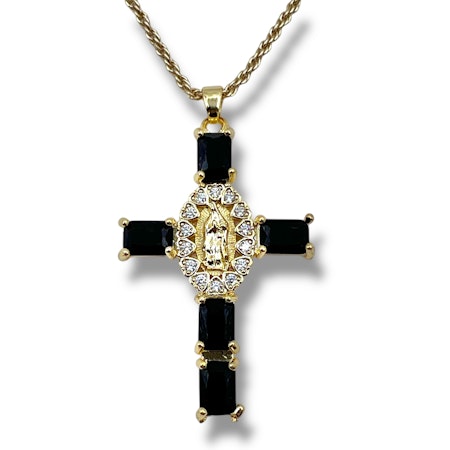 14K Gullforgylt anheng kors