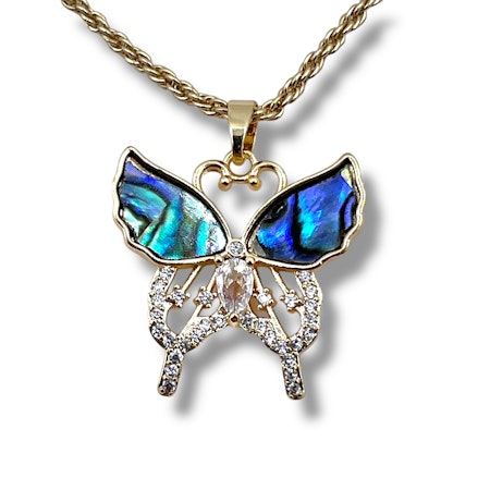 14K Gullforgylt anheng sommerfugl