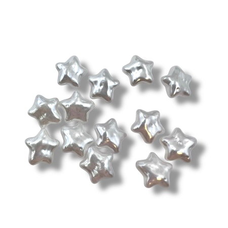 5stk Perle stjerne charms 10x12mm