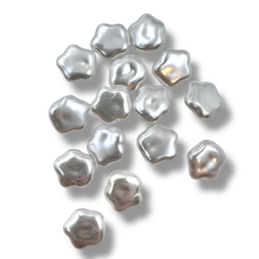 5stk Perle stjerne charms 11x12mm