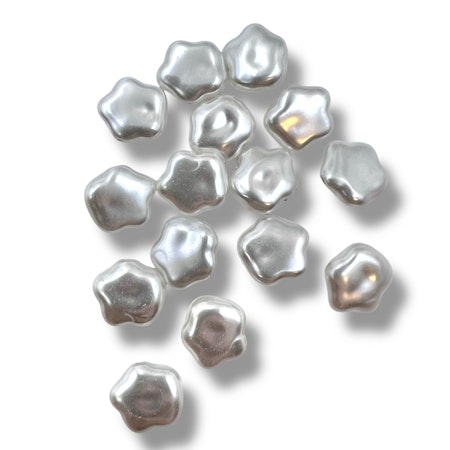 5stk Perle stjerne charms 11x12mm