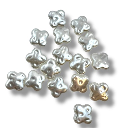 5stk Perle kløver charms 11.5x11.5mm