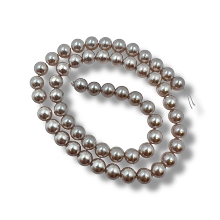 Skjellperler champagne 6mm- 65stk