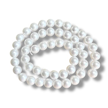 Skjellperler hvit 8mm- 50stk