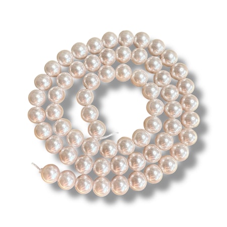 Skjellperler champagne 6mm- 65stk