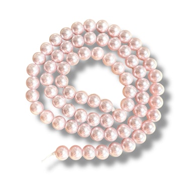 Skjellperler rosa 6mm- 65stk