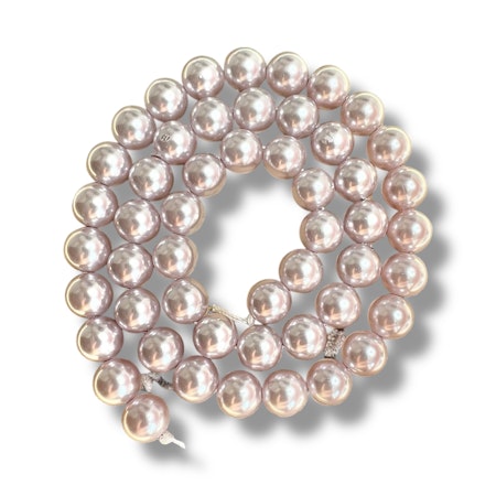 Skjellperler rosa 8mm- 50stk