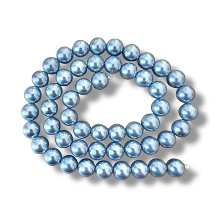 Skjellperler blå 8mm- 50stk