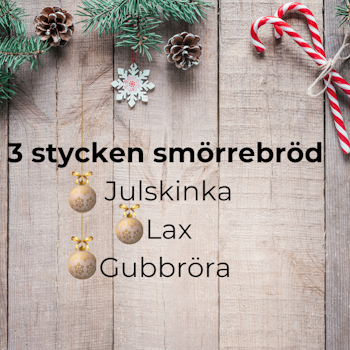 Smörrebröd, 3 st i julens smaker