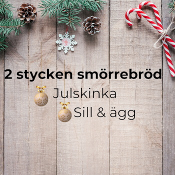 Smörrebröd, 2 st i julens smaker